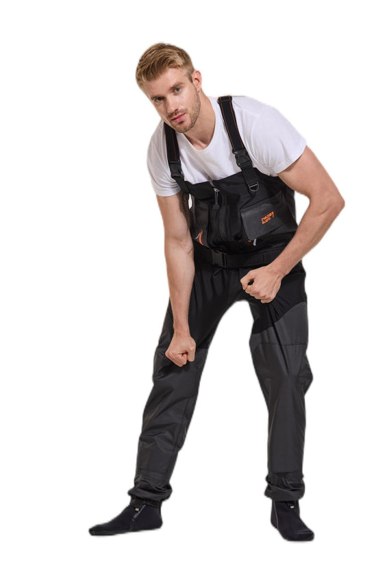 P1 Front-zipped  PRO Waders - Stretchable & Stockingfoot
