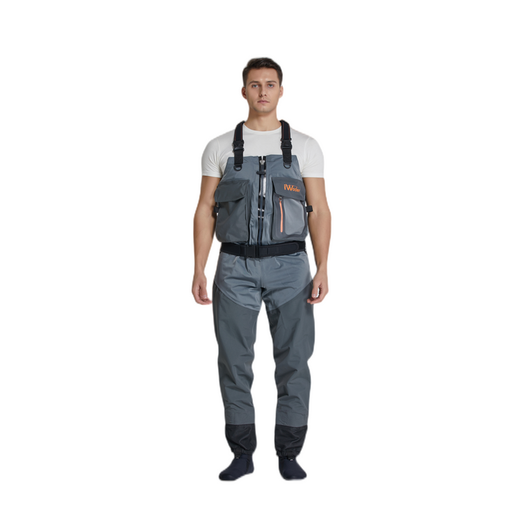 D1 Front-zipped Waders - Stretchable & Stockingfoot