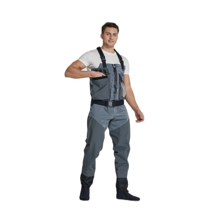 D1 Front-zipped Waders - Stretchable & Stockingfoot