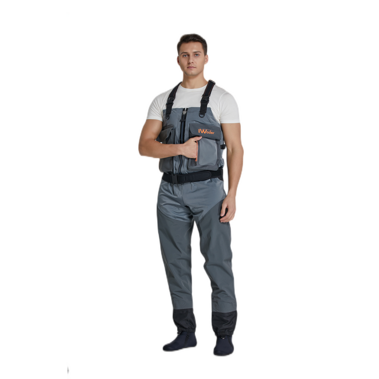 D1 Front-zipped Waders - Stretchable & Stockingfoot – iWader