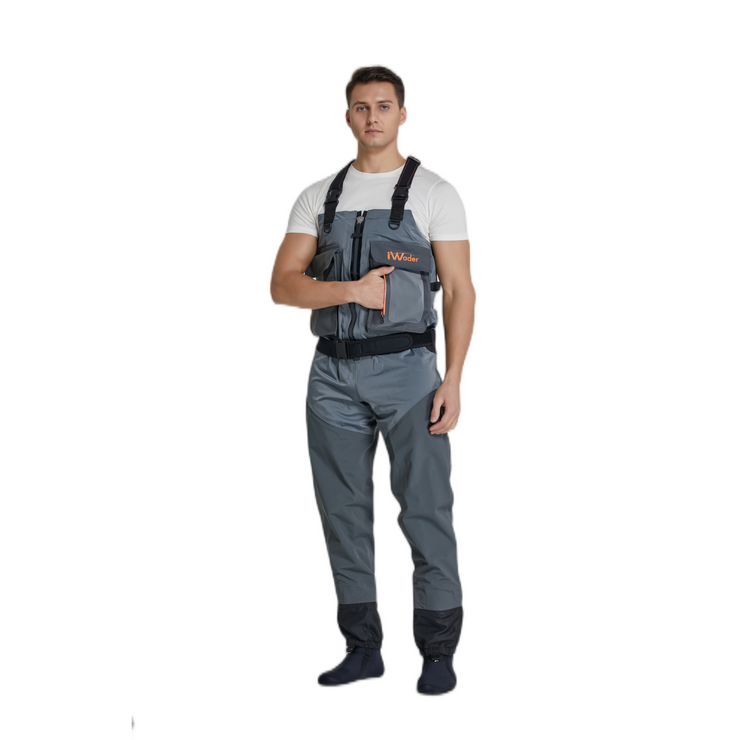 D1 Front-zipped Waders - Stretchable & Stockingfoot