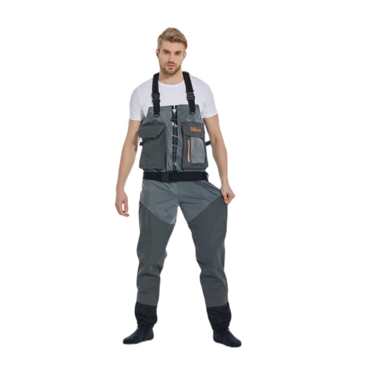 D1 Front-zipped Waders - Stretchable & Stockingfoot
