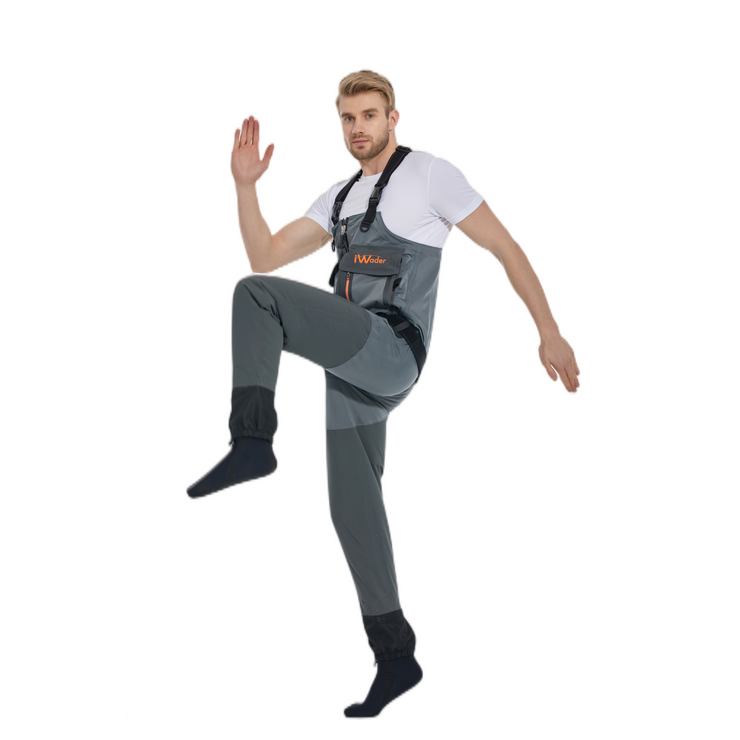 D1 Front-zipped Waders - Stretchable & Stockingfoot