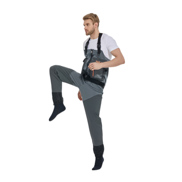 D1 Front-zipped Waders - Stretchable & Stockingfoot